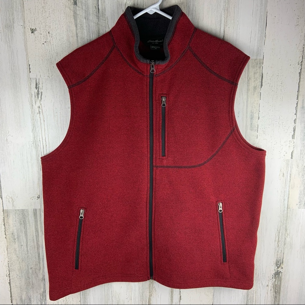 Eddie Bauer Red Fleece Vest